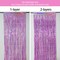 2-Pack Tinsel Foil Fringe Curtains - 3.2 ft x 8.2 ft, Metallic Foil Backdrops for Party Photo Booth Props and Decoration, Pinkish Purple